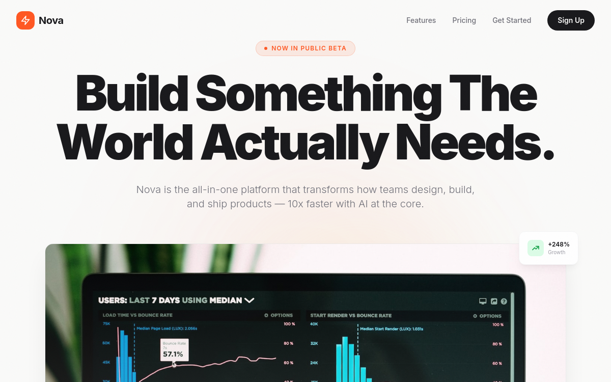 Product Launch Landing